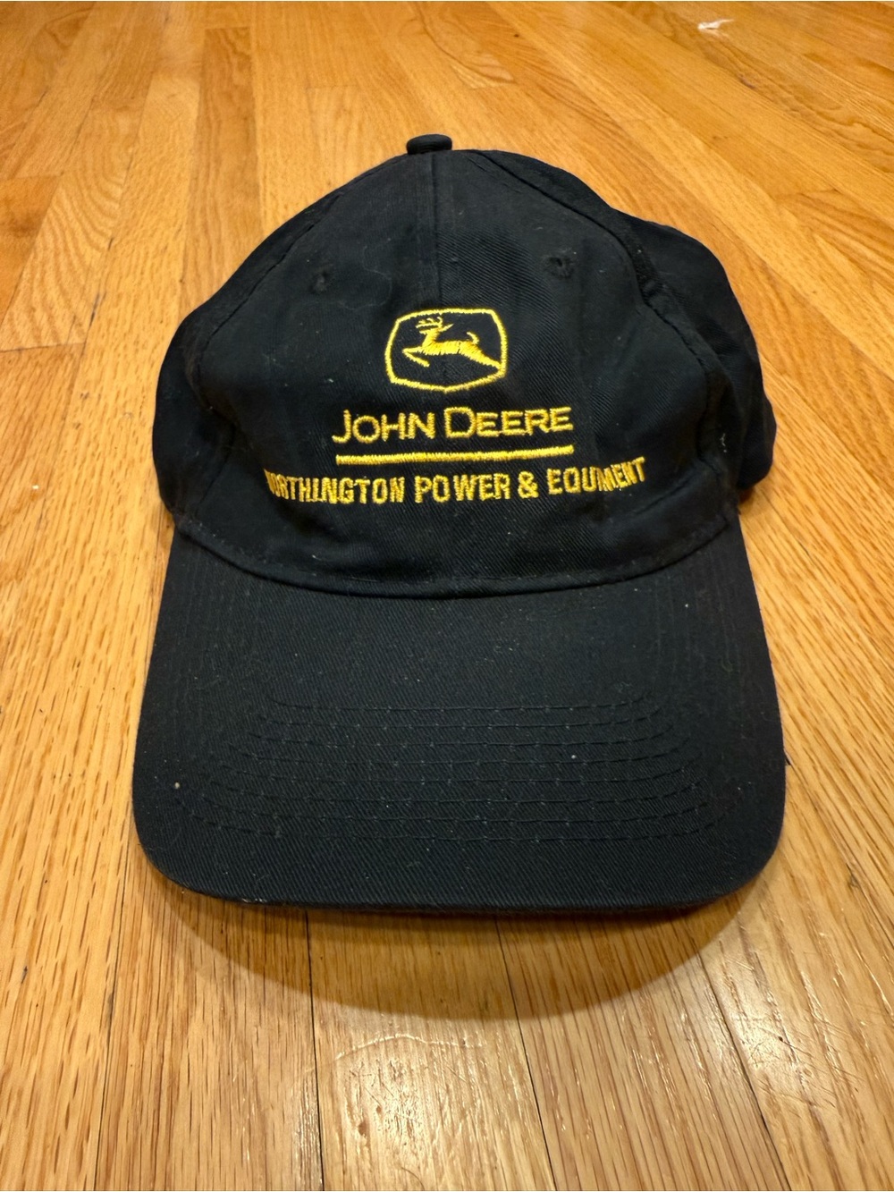 John Deere Washington Power and Equipment Black and Yellow Embroidered Logo Hat